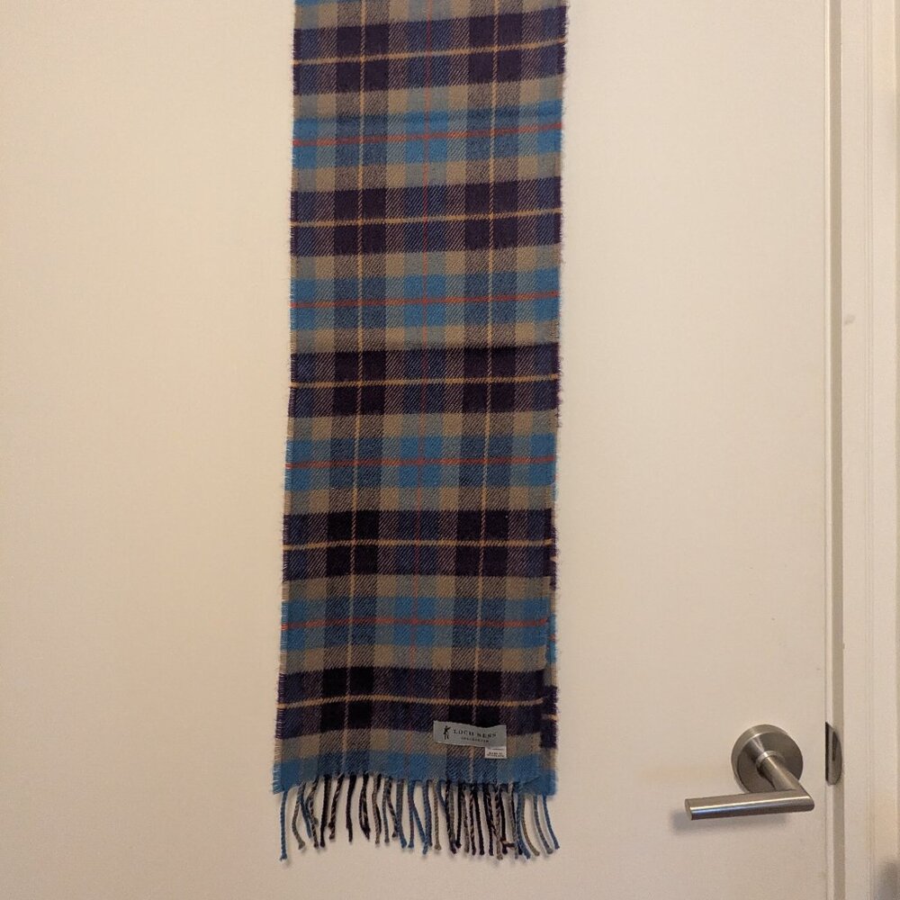Wool plaid scarf